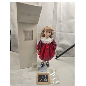 Avon Tender Memories Doll First Day of School Porcelain Look Vinyl with Box COA